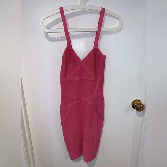 BEBE Pink Bandage Bodycon Dress - XS - Picture 2 of 3